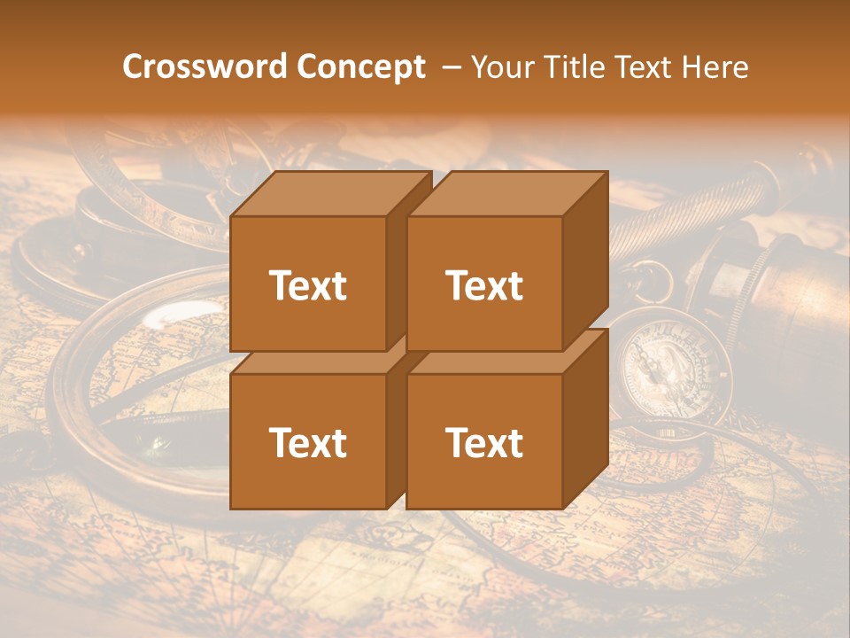 Navigation Gold Business PowerPoint Template