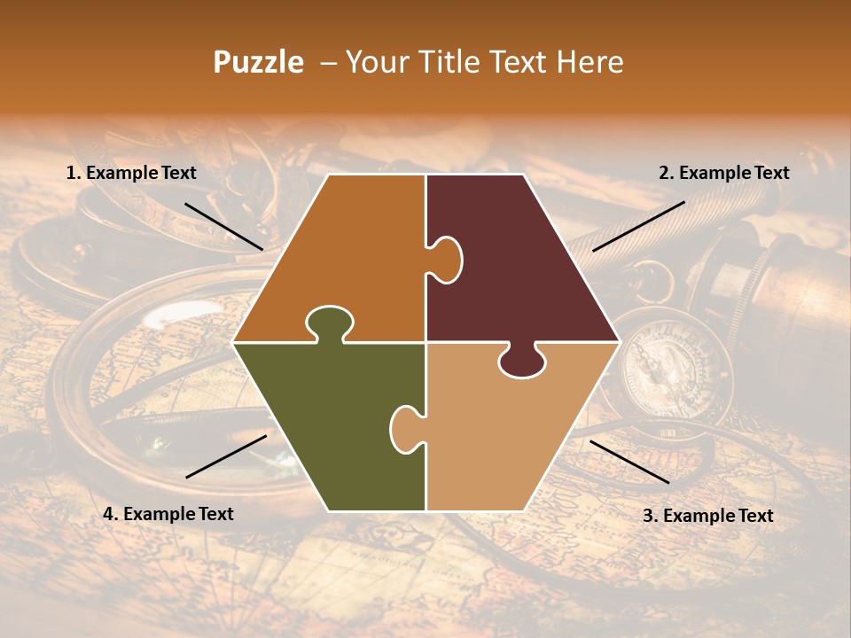 Navigation Gold Business PowerPoint Template