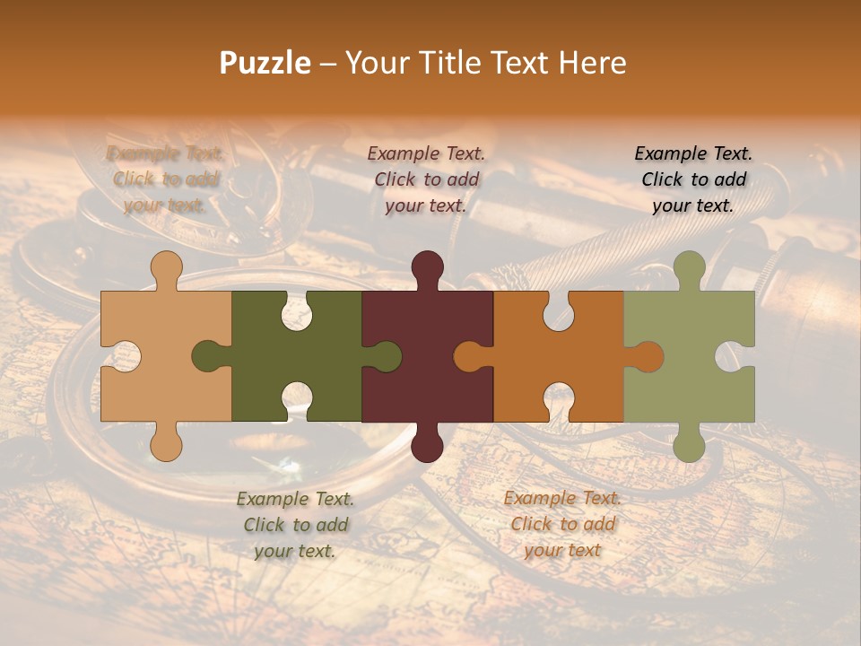 Navigation Gold Business PowerPoint Template