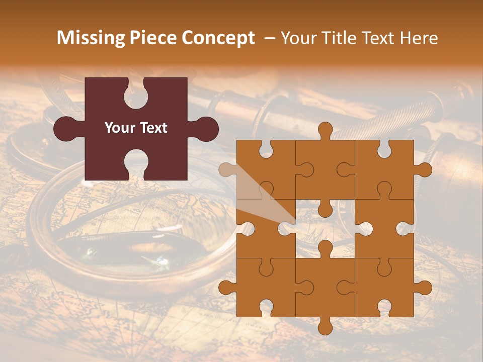 Navigation Gold Business PowerPoint Template