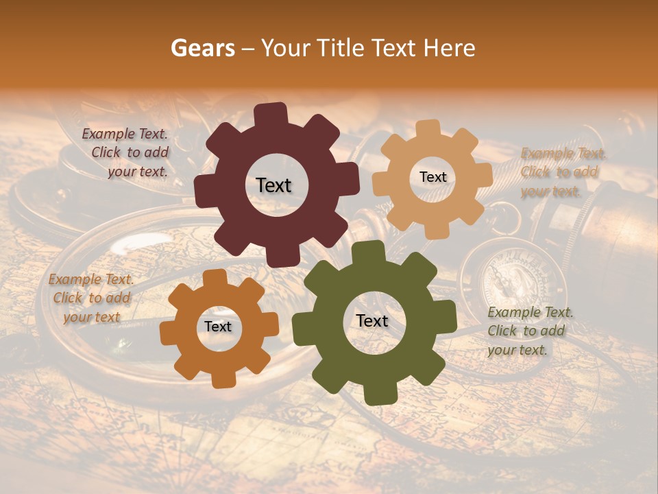 Navigation Gold Business PowerPoint Template