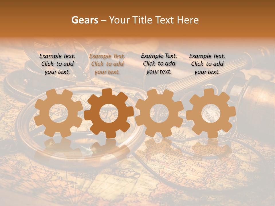 Navigation Gold Business PowerPoint Template