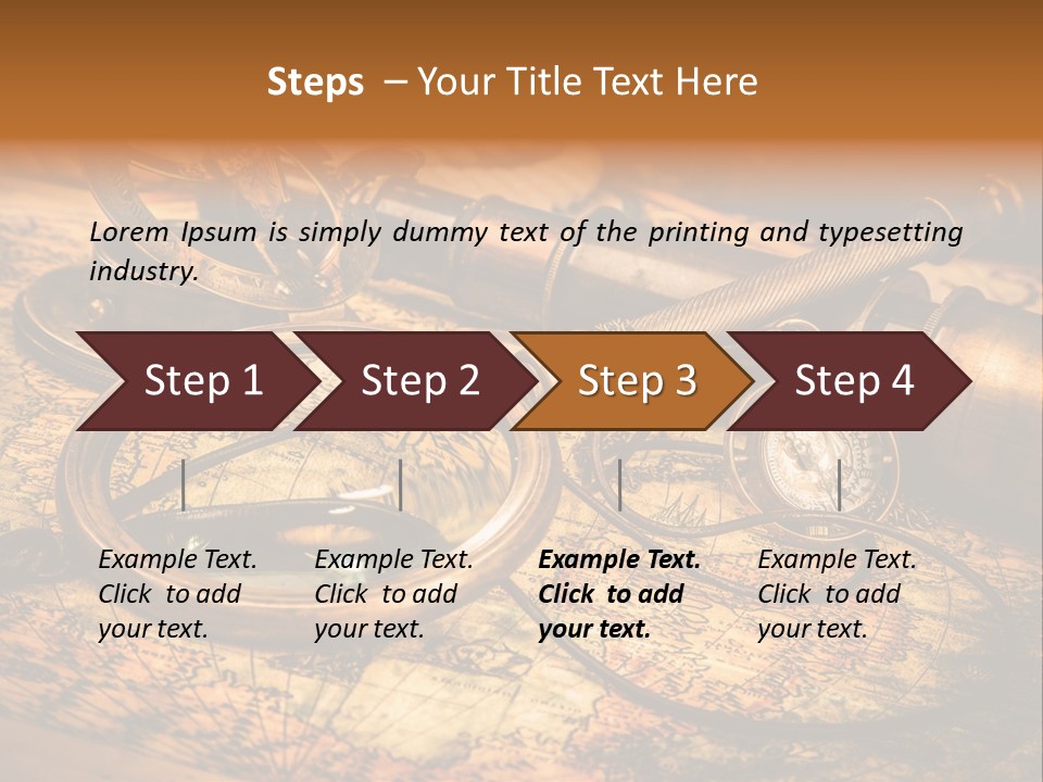Navigation Gold Business PowerPoint Template