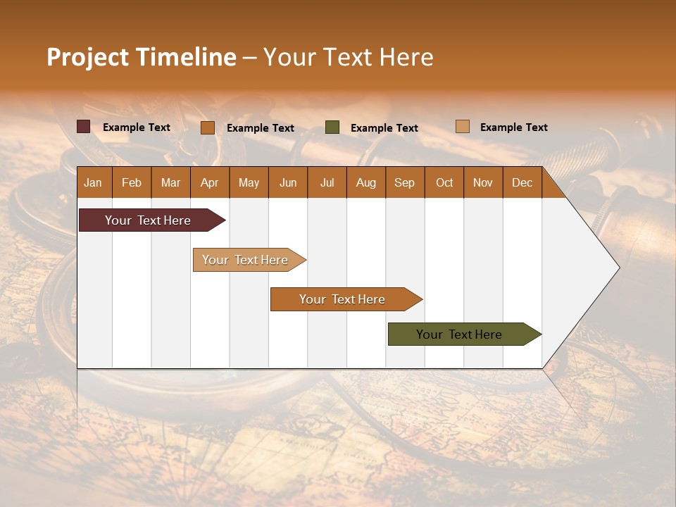 Navigation Gold Business PowerPoint Template