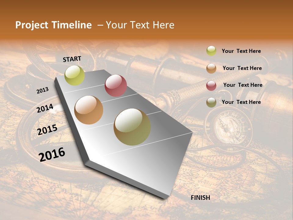 Navigation Gold Business PowerPoint Template