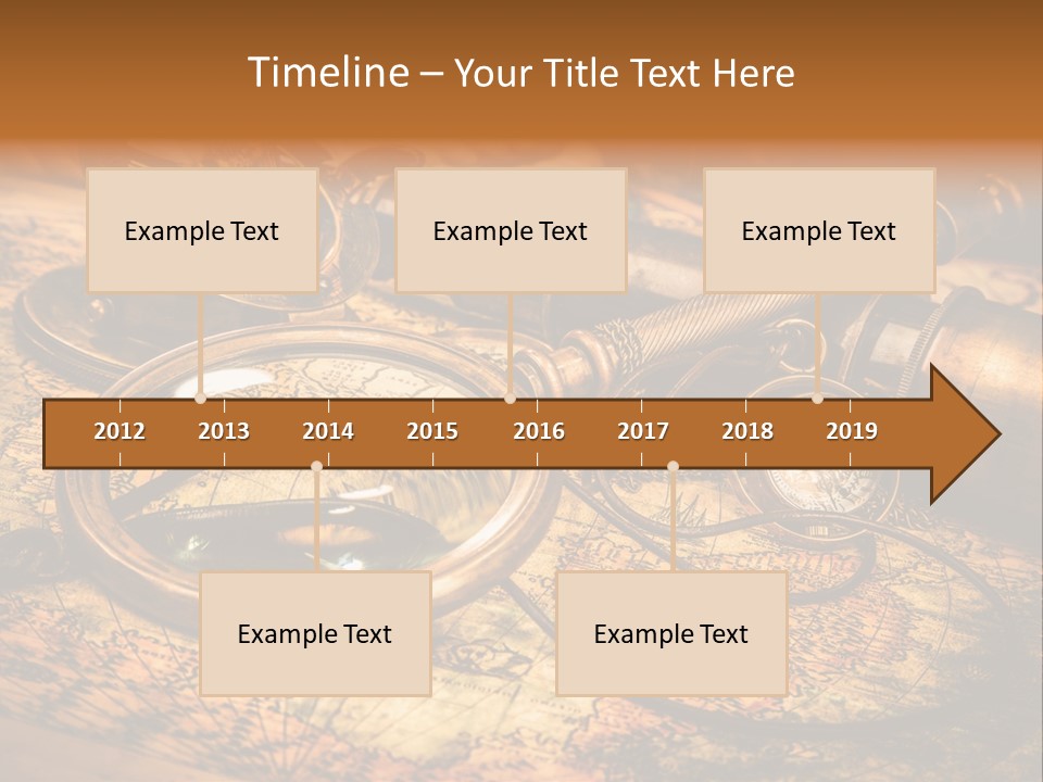 Navigation Gold Business PowerPoint Template