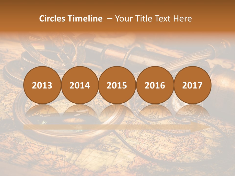 Navigation Gold Business PowerPoint Template