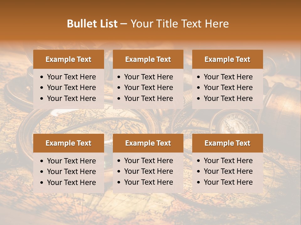 Navigation Gold Business PowerPoint Template