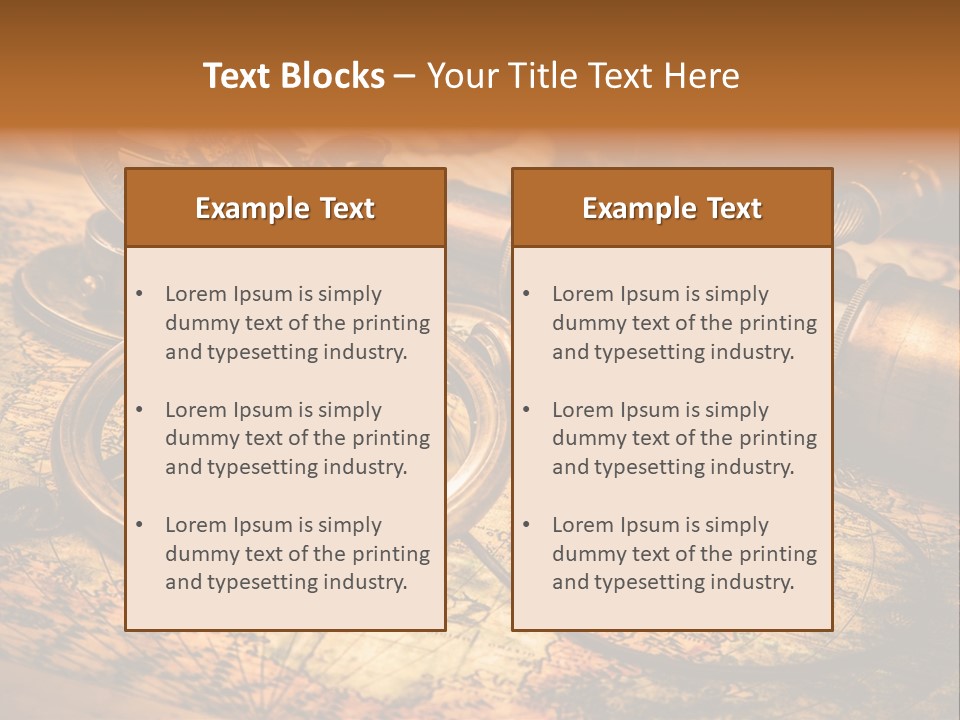 Navigation Gold Business PowerPoint Template