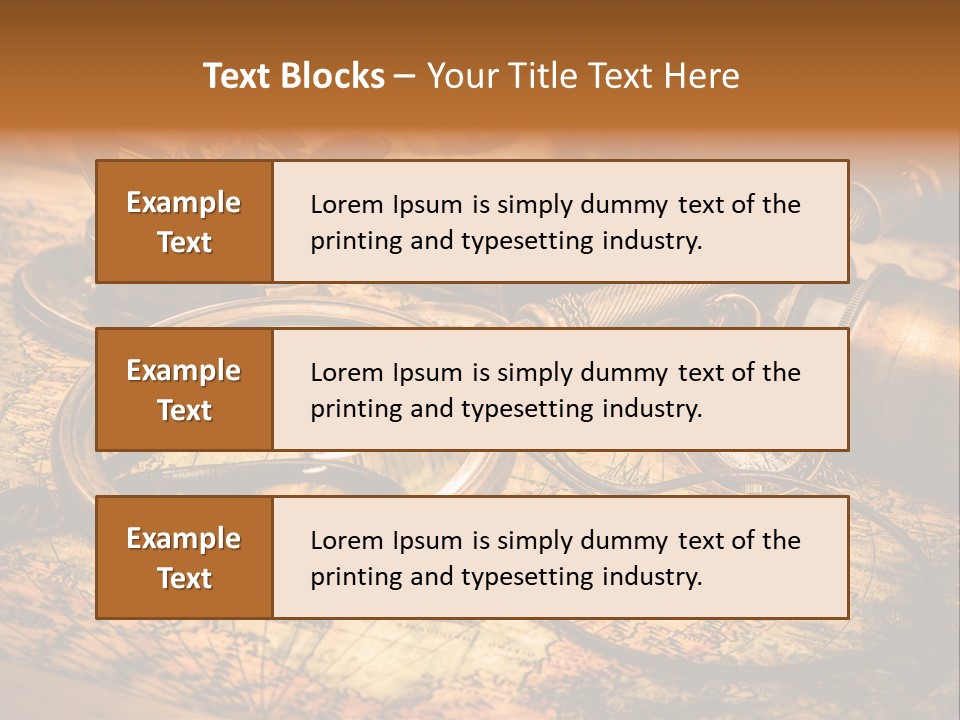 Navigation Gold Business PowerPoint Template