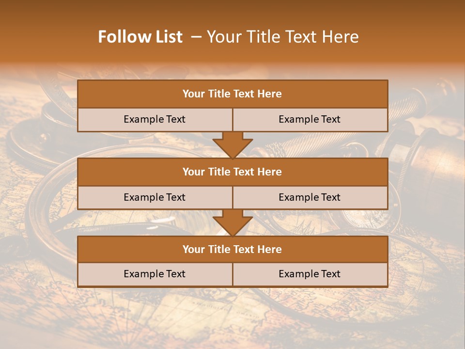 Navigation Gold Business PowerPoint Template