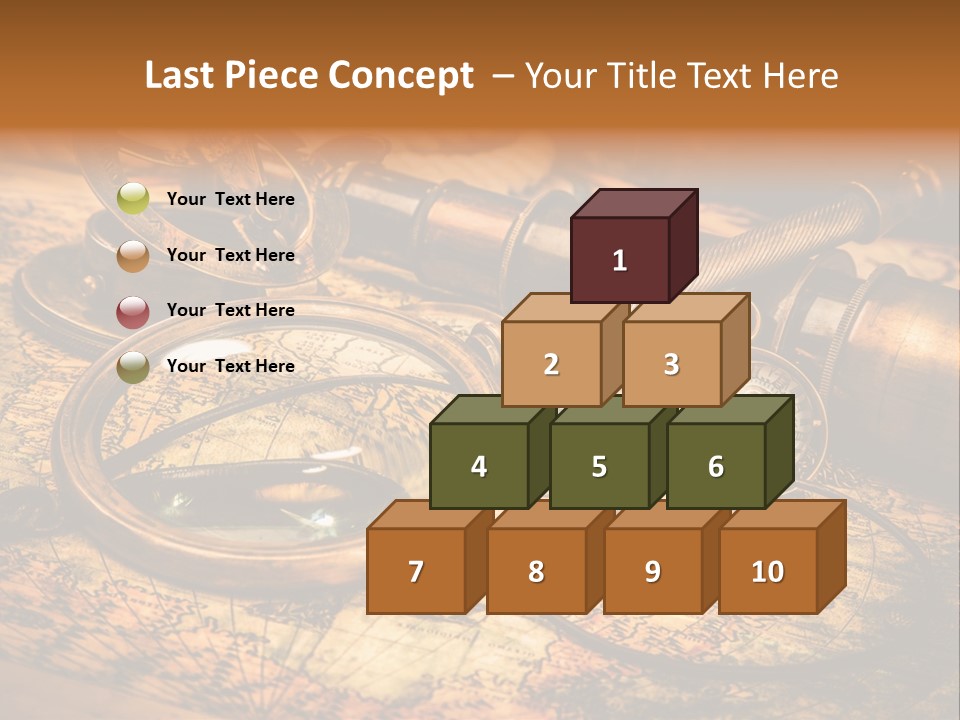Navigation Gold Business PowerPoint Template