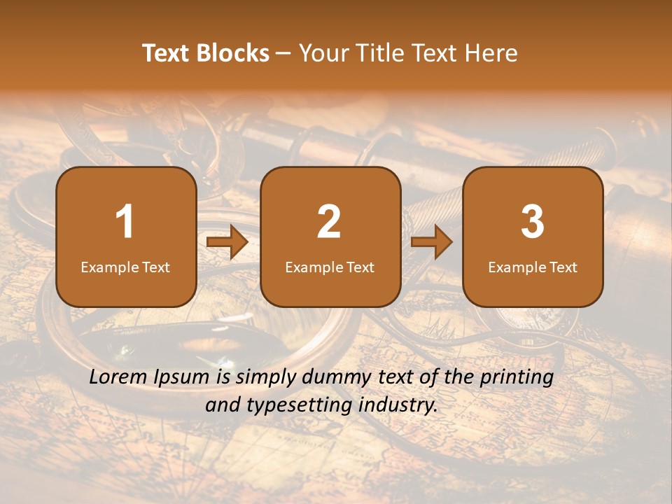 Navigation Gold Business PowerPoint Template