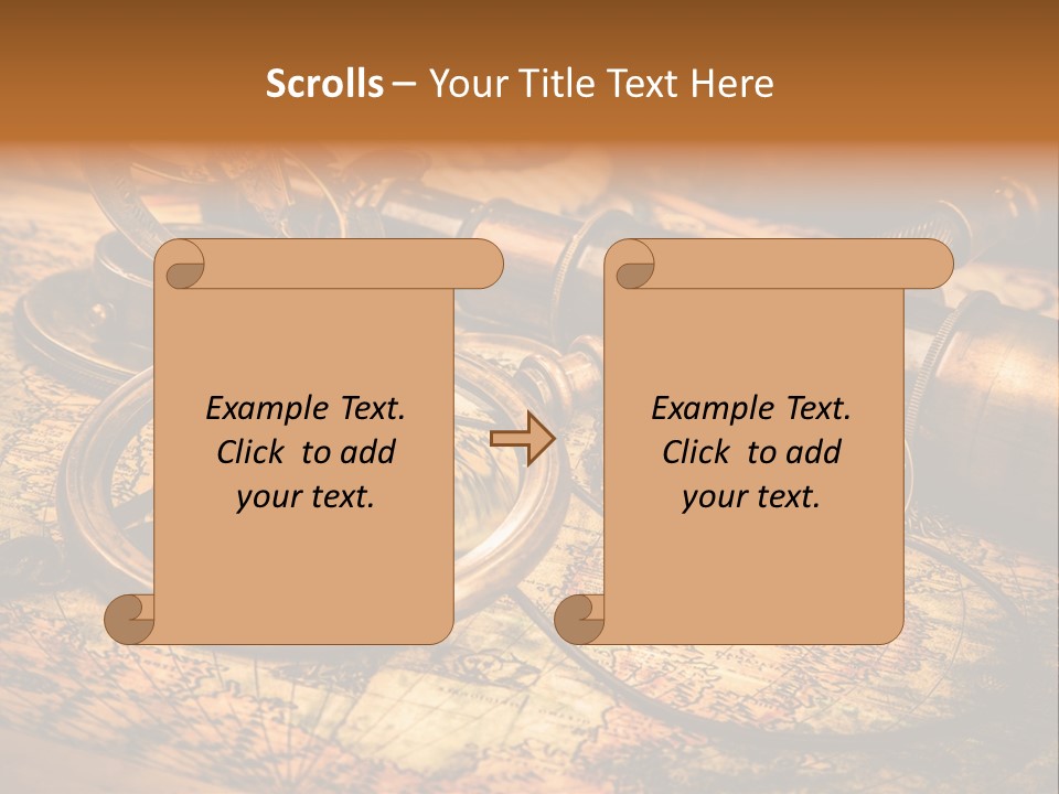 Navigation Gold Business PowerPoint Template