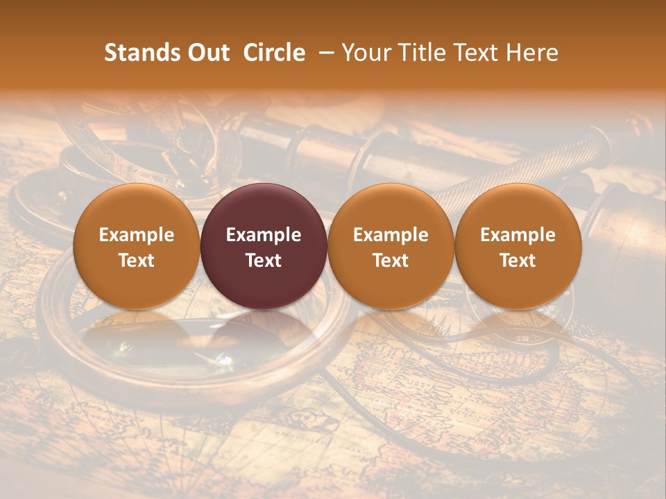 Navigation Gold Business PowerPoint Template