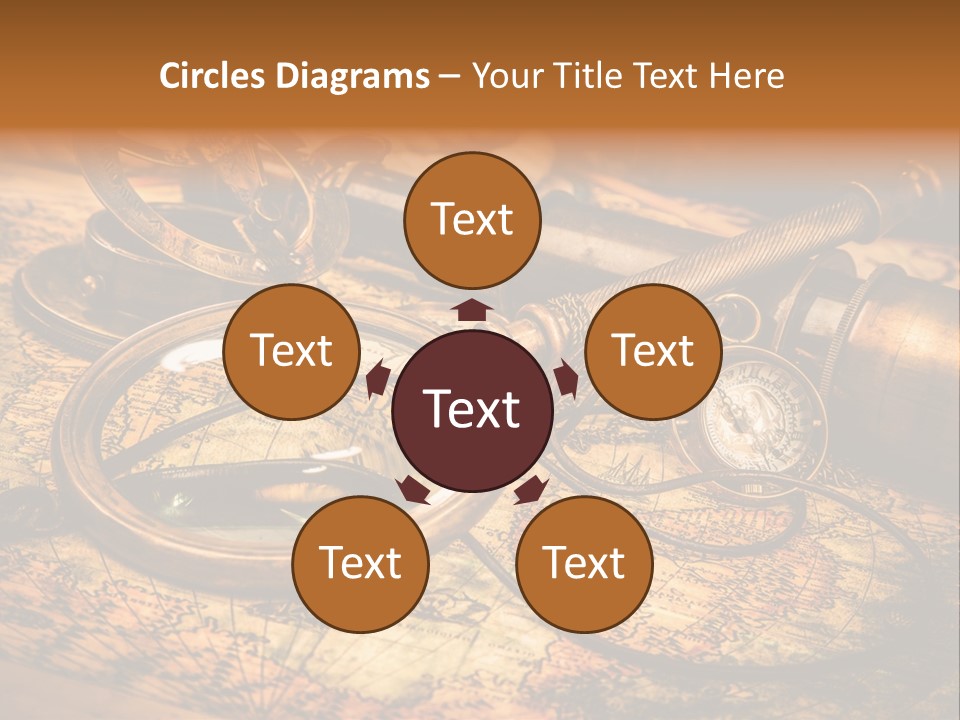 Navigation Gold Business PowerPoint Template