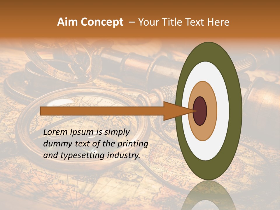 Navigation Gold Business PowerPoint Template