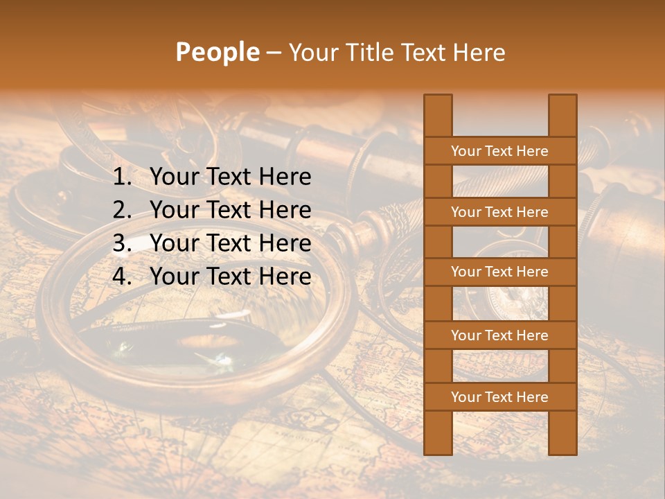 Navigation Gold Business PowerPoint Template