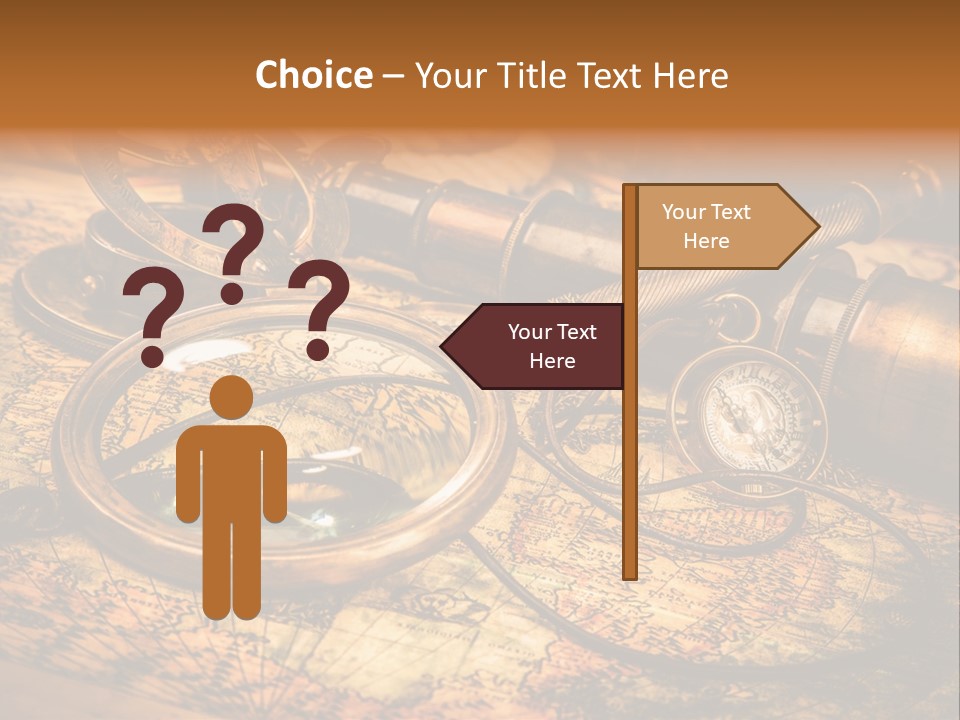 Navigation Gold Business PowerPoint Template