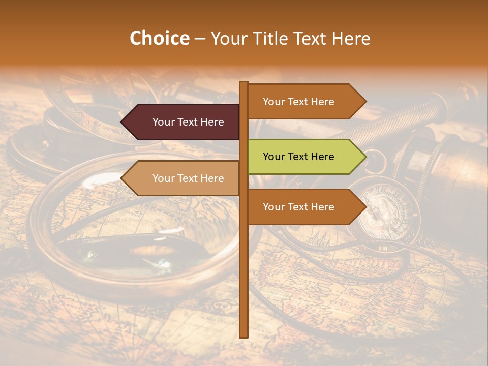 Navigation Gold Business PowerPoint Template