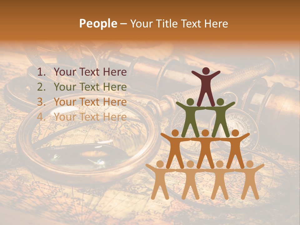 Navigation Gold Business PowerPoint Template