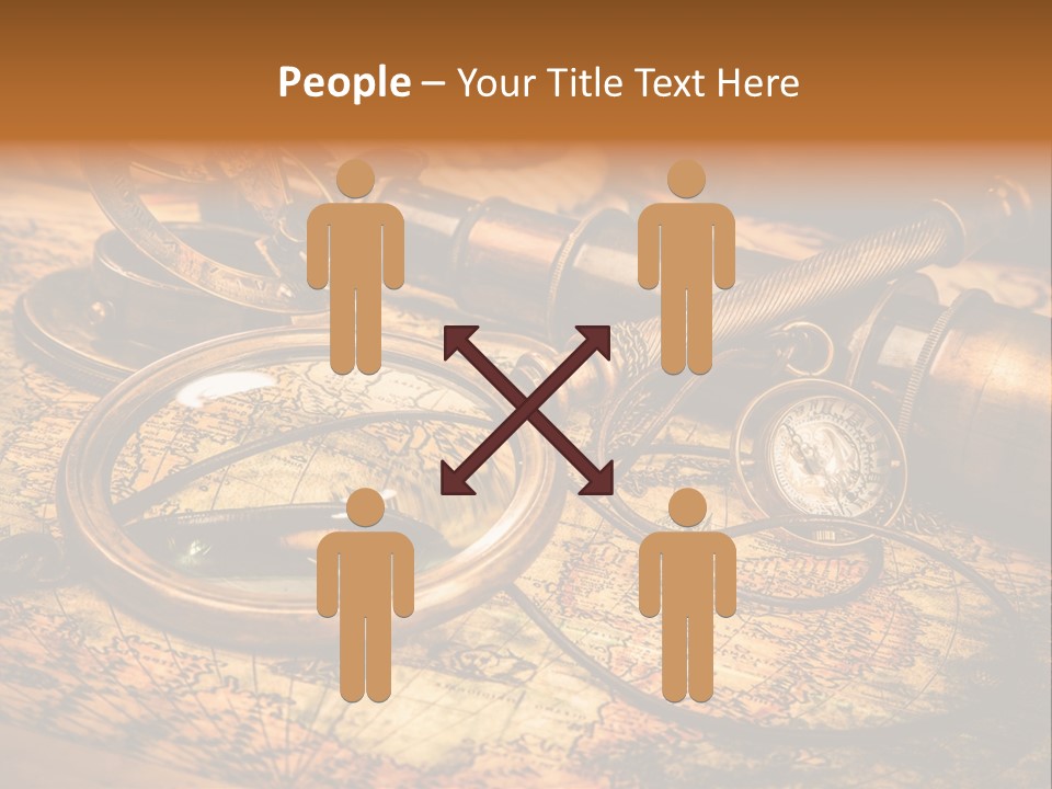 Navigation Gold Business PowerPoint Template