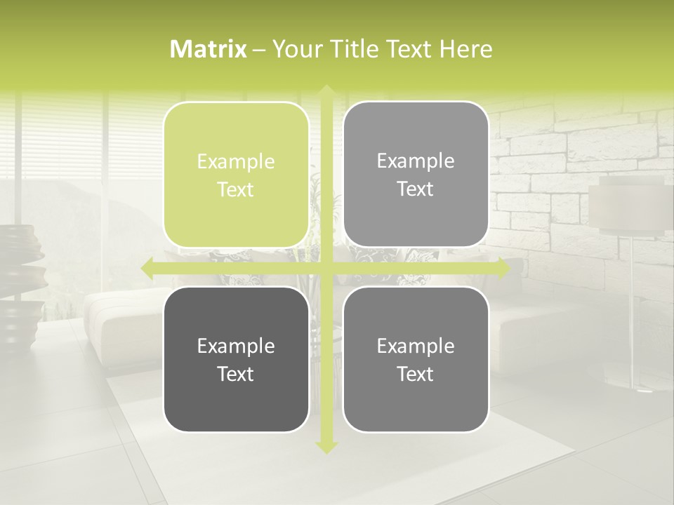 Modern Loft With Living Room PowerPoint Template