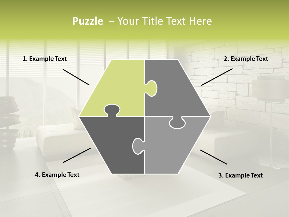 Modern Loft With Living Room PowerPoint Template