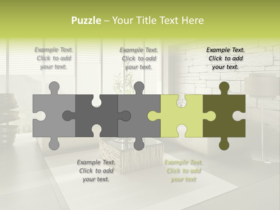 Modern Loft With Living Room PowerPoint Template