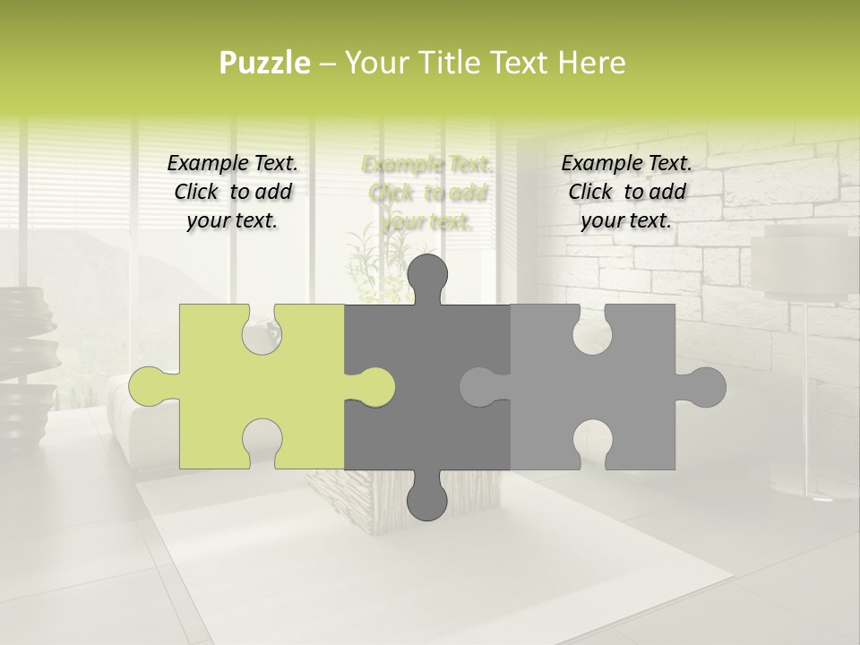 Modern Loft With Living Room PowerPoint Template