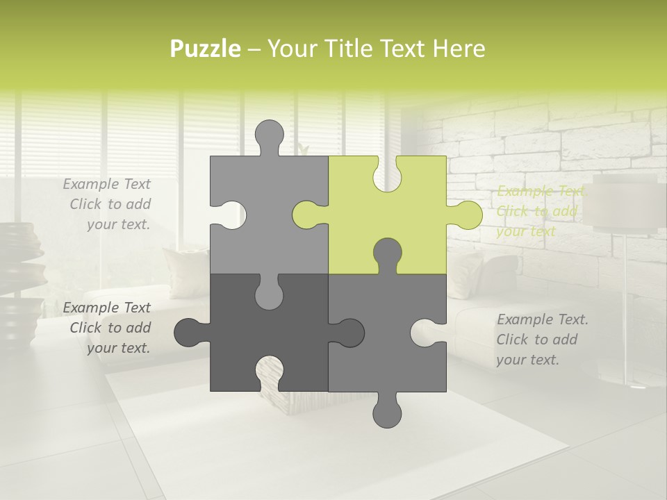 Modern Loft With Living Room PowerPoint Template