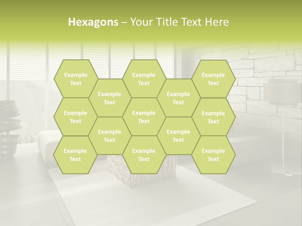 Modern Loft With Living Room PowerPoint Template