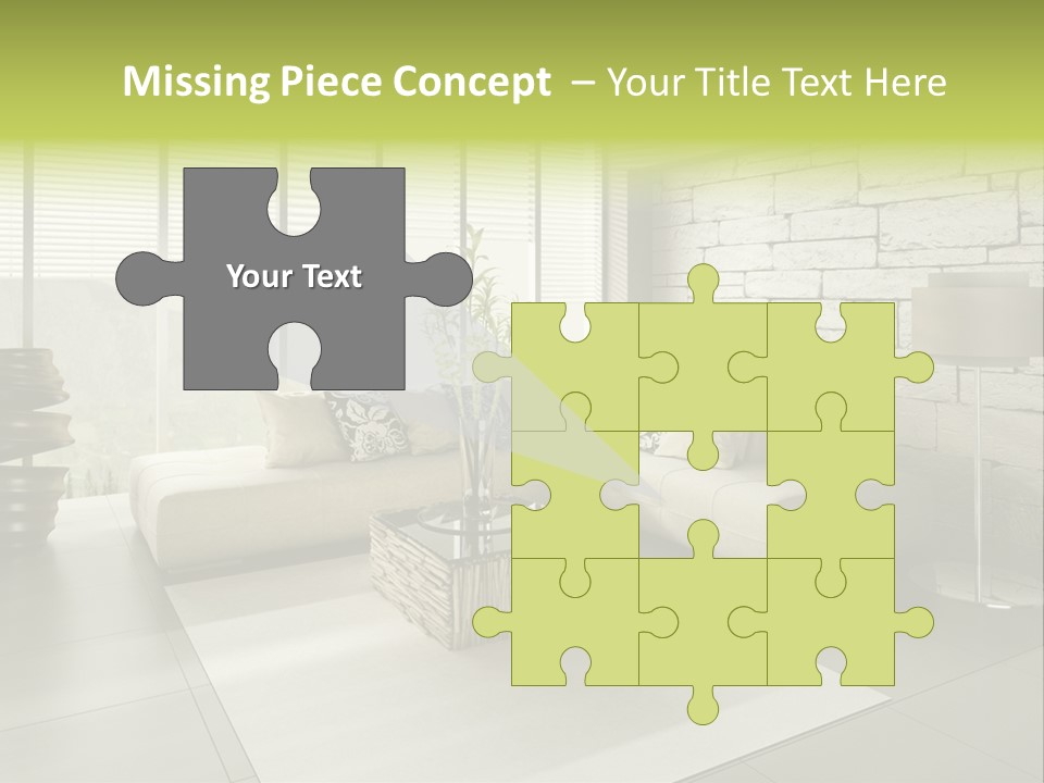 Modern Loft With Living Room PowerPoint Template