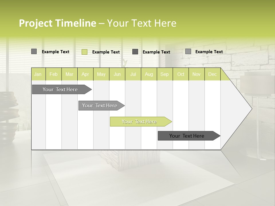 Modern Loft With Living Room PowerPoint Template