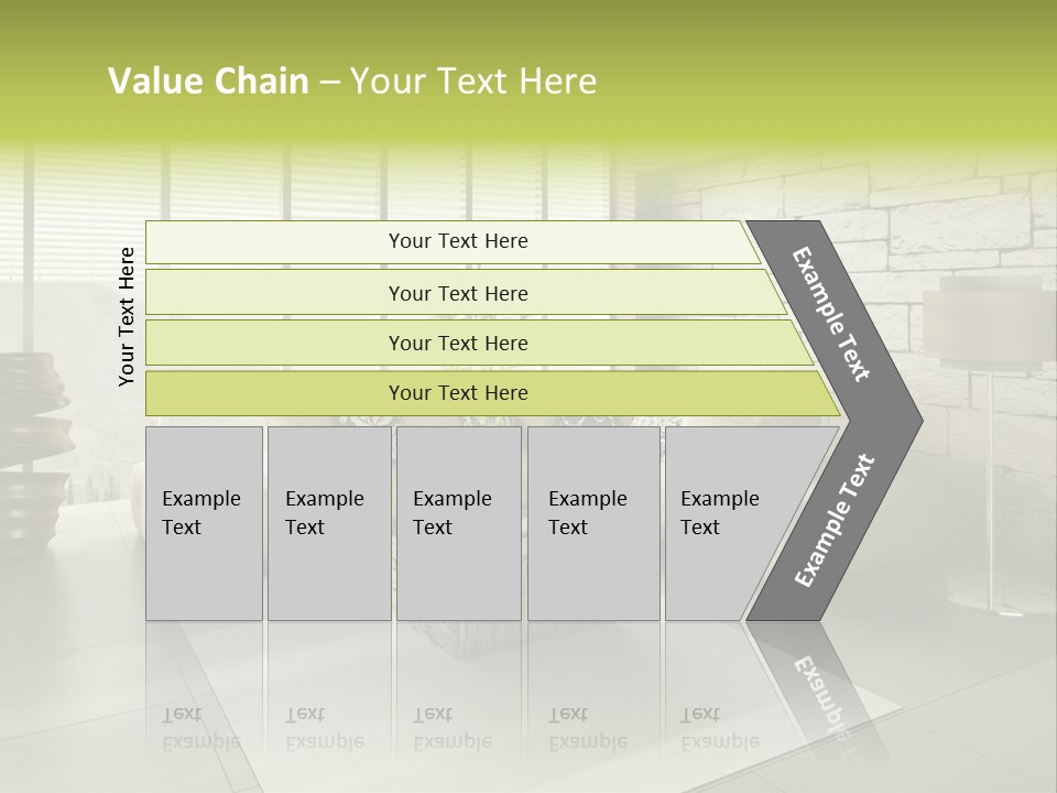 Modern Loft With Living Room PowerPoint Template