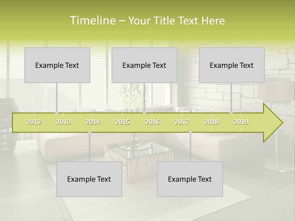 Modern Loft With Living Room PowerPoint Template