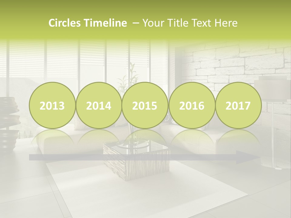 Modern Loft With Living Room PowerPoint Template