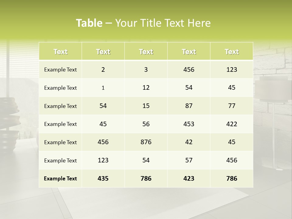 Modern Loft With Living Room PowerPoint Template