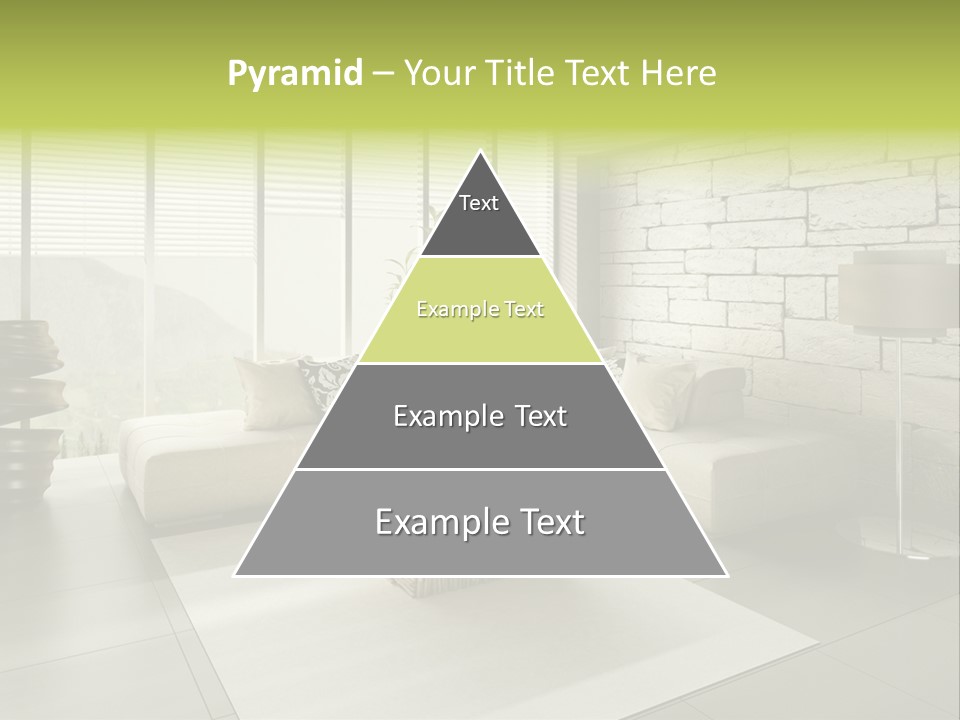 Modern Loft With Living Room PowerPoint Template