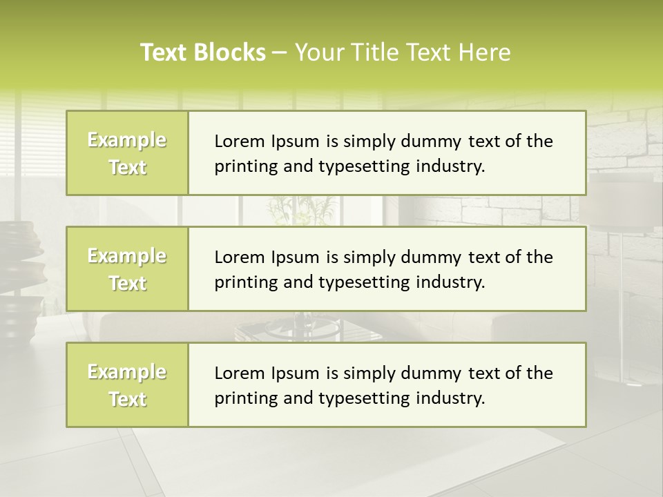 Modern Loft With Living Room PowerPoint Template