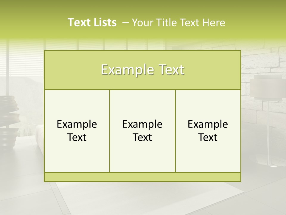 Modern Loft With Living Room PowerPoint Template