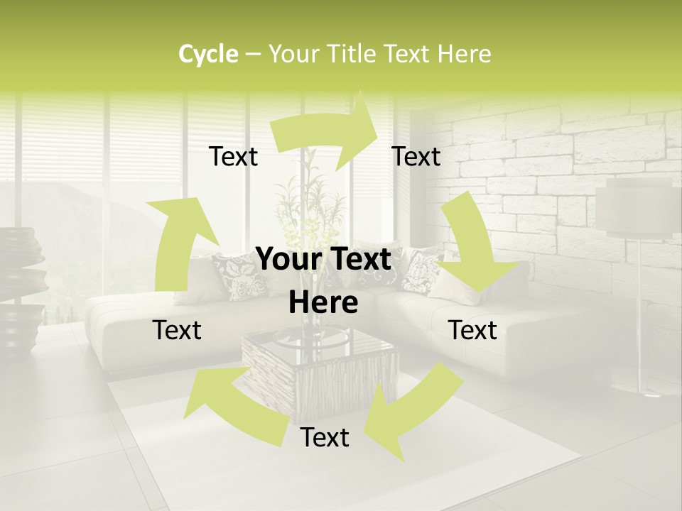 Modern Loft With Living Room PowerPoint Template