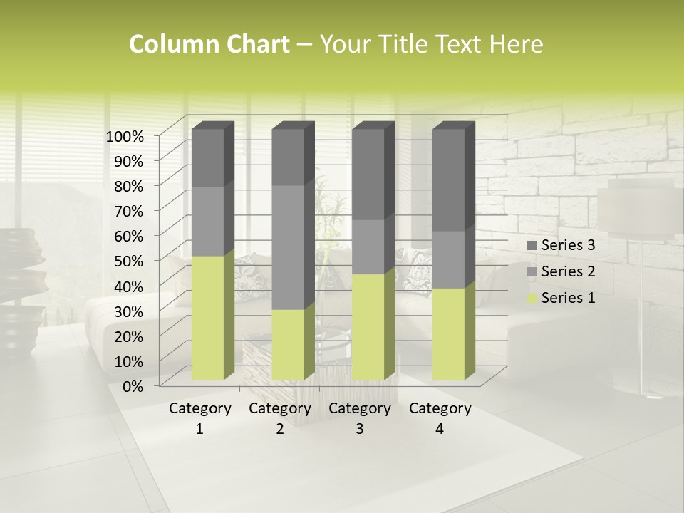 Modern Loft With Living Room PowerPoint Template
