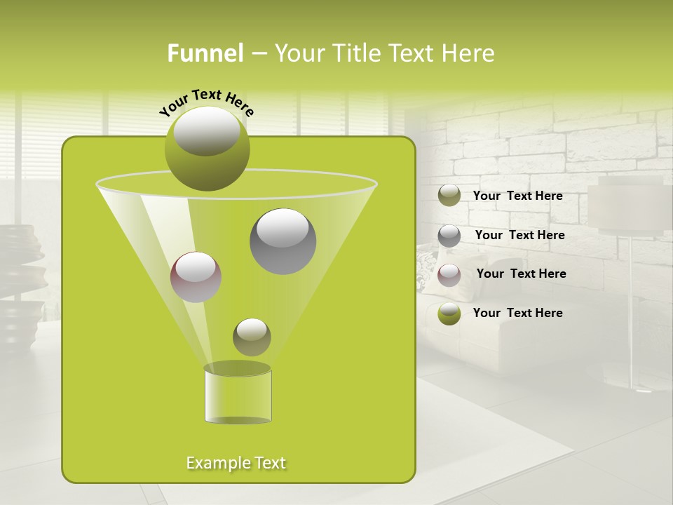 Modern Loft With Living Room PowerPoint Template