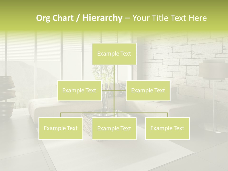 Modern Loft With Living Room PowerPoint Template