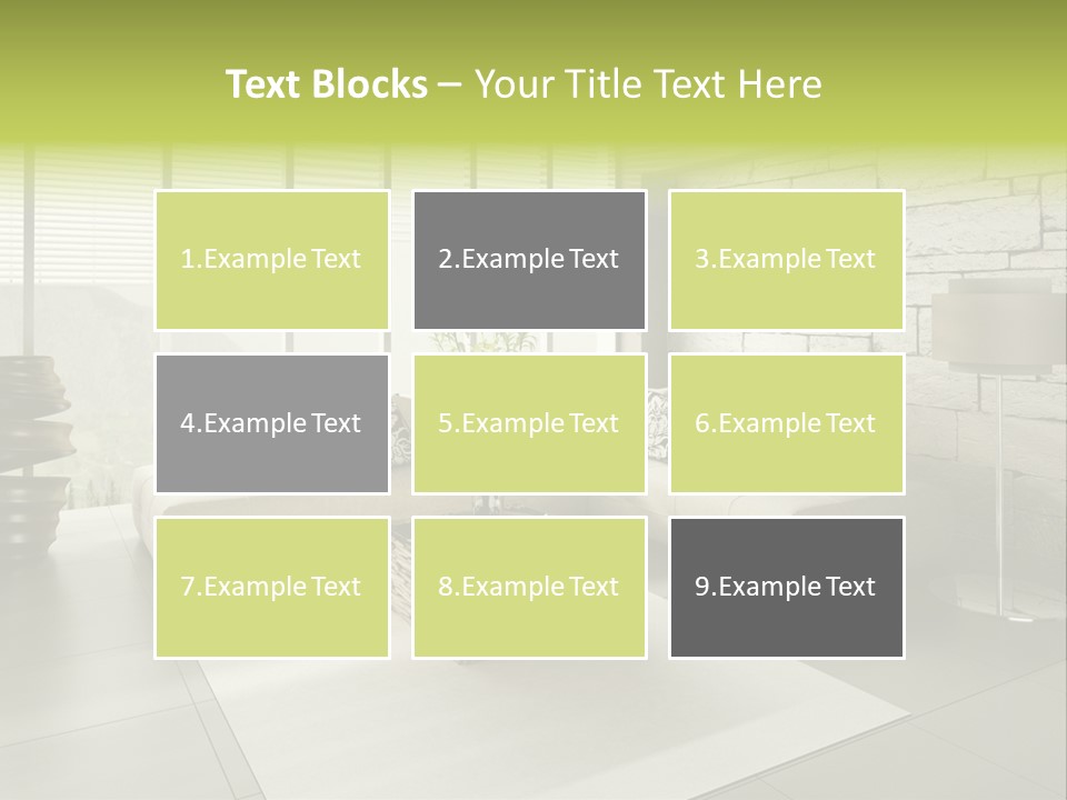 Modern Loft With Living Room PowerPoint Template