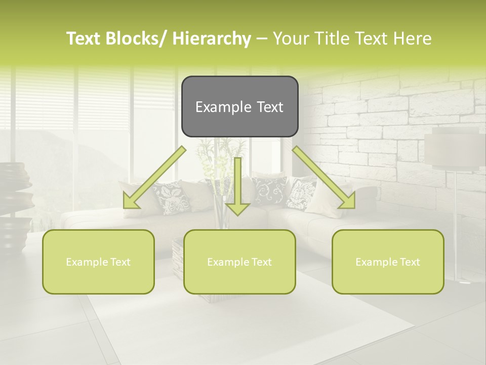 Modern Loft With Living Room PowerPoint Template