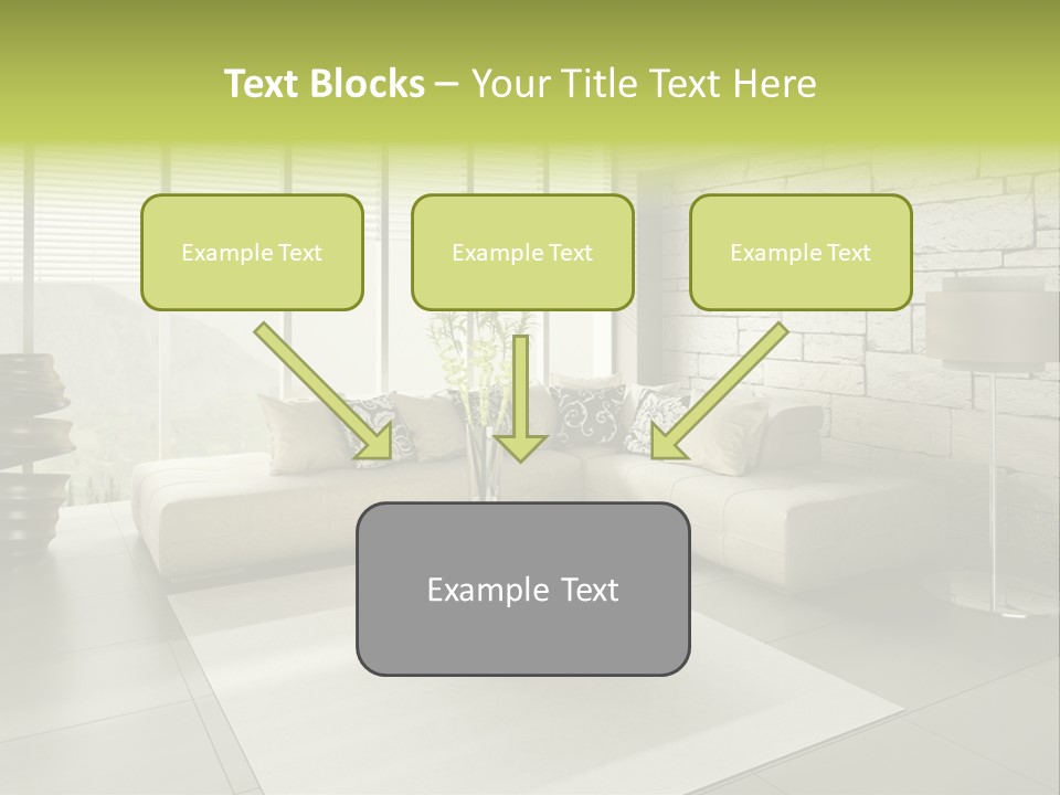 Modern Loft With Living Room PowerPoint Template