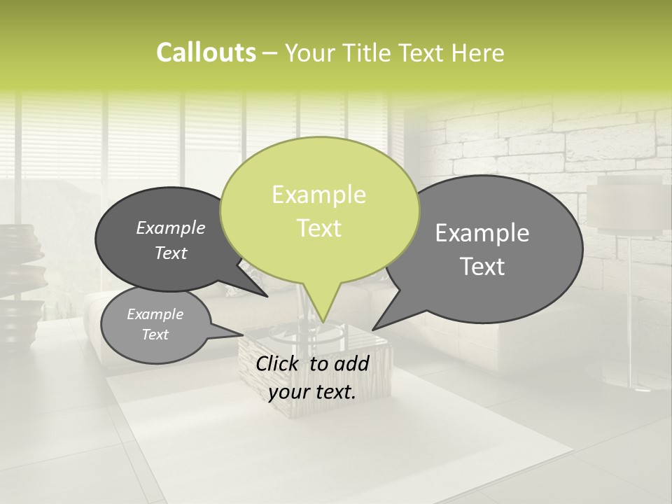 Modern Loft With Living Room PowerPoint Template