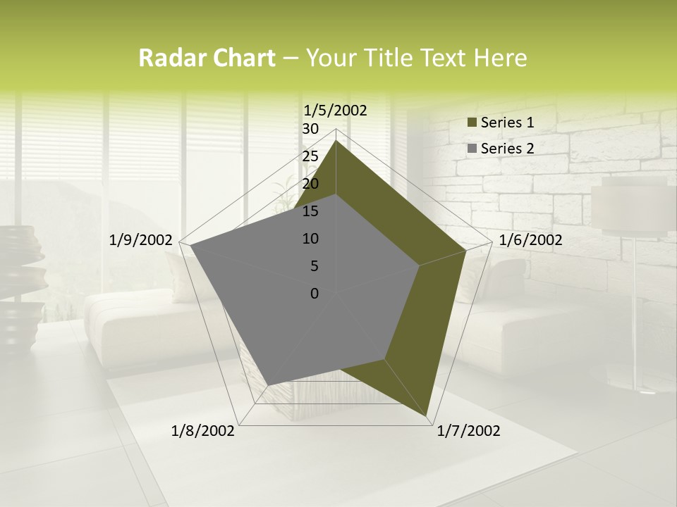 Modern Loft With Living Room PowerPoint Template
